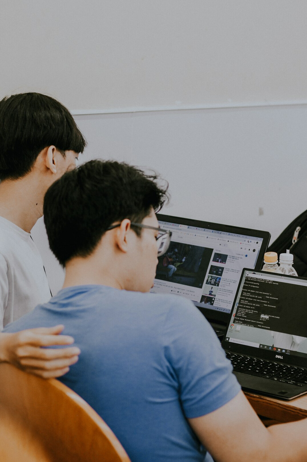 software developers coding together