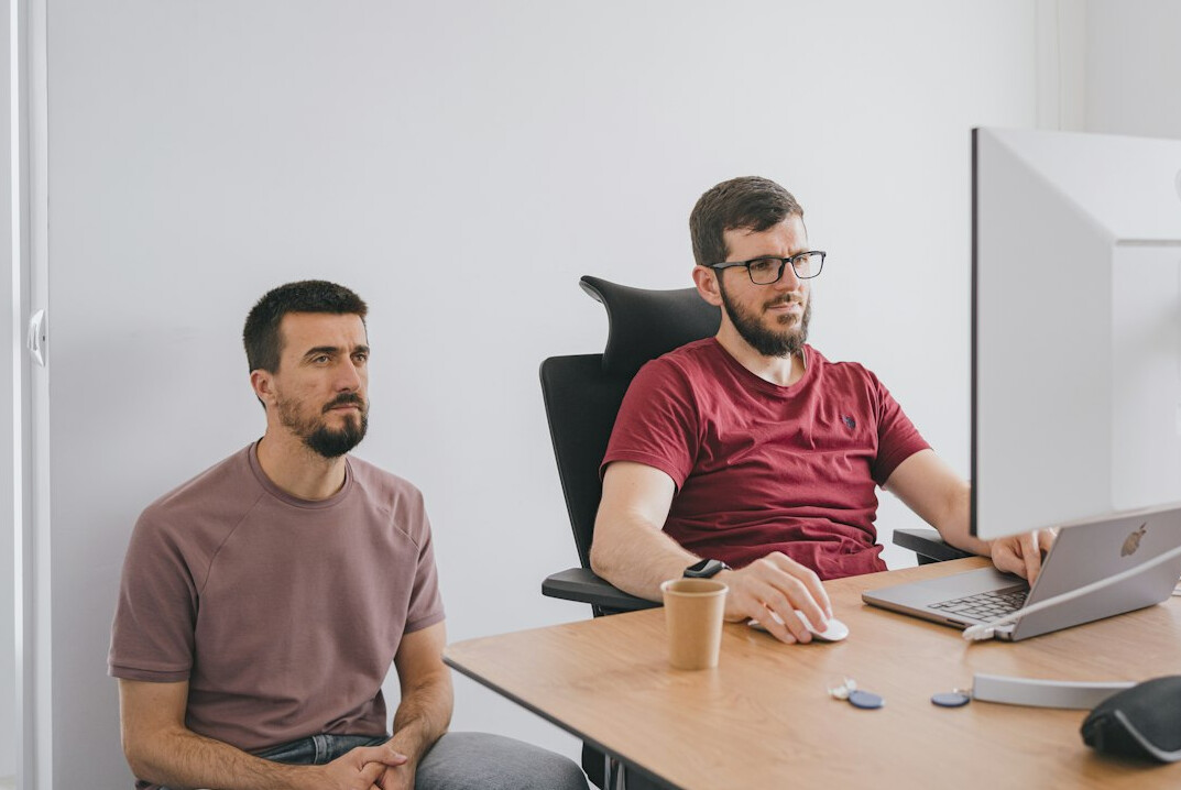 team of programmers in office