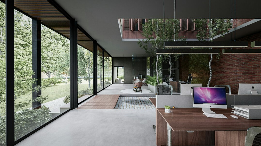 modern office workspace